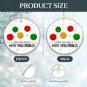 5 x Volleyball Ornament 2025  White Elephant Gift, Deck The Halls with Volleyballs Ceramic Holiday Decoration  Gift for Volleyball Players, Coaches, Fans & Teams