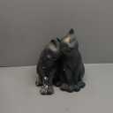 Newman House Studio Garden-Statues Cats Kitten-Couple Figurines Decor - Polyresin Sculpture for Outside Farmhouse Yard, 8.9 * 8.3 * 10.9 Inch