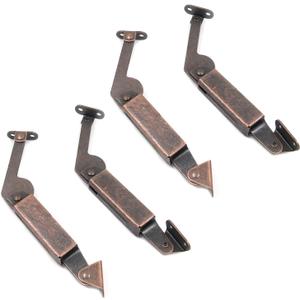Tulead Iron Lid Hinges - Spring Lid Support Cabinet Hinges Box Support Set of 2 (Left+Right) with Mounting Screws