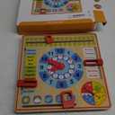 Pidoko Kids Montessori Toys for Toddlers 3 Years - 4 Year Old Learning Materials for Preschool - All About Today Board - Wooden Calendar and Learning Clock - Educational Gifts for Boys and Girls