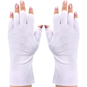 3 x Medsuo UV Gloves for Gel Nails Professional UPF50+ UV Protection Gloves for Driving Cycling Fishing Running (Purple)