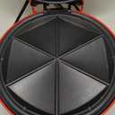 Elite Gourmet EQD-413 Electric Non-Stick 8" Quesadilla Maker, Easy-Slice 6-Wedge, Grilled Cheese Corn Flour Tortilla Snacks, Red