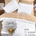 Utopia Bedding Duvet Cover King Size - 3 Piece with Zipper Closure - 1 Comforter Cover 104X90 Inches & 2 Pillow Shams 20X36 Inches (White) Comforter Not Included