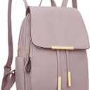 KKXIU Trendy Leather Backpack Purse for Women and Ladies Shoulder Travel Daypacks Bags (A-Pink)