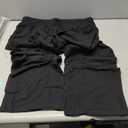 ZARLAN Breathable Men's Cotton Linen Pants Casual Lightweight Summer Beach Elastic Drawstring Waist Trousers (Black, L)