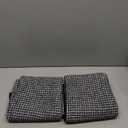 FUTEI Black Decorative Throw Pillow Covers 26x26 Inch Set of 2,Soft Houndstooth Gingham Textured Euro Pillow Sham,Modern Home Decor for Couch Bed Living Room