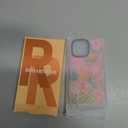 Rosarnnah for iPhone 16 Pro Max Case Cute - Durable Shockproof 6.6 ft Drop Impact Phone Case - Funny Passion Flower Design (6.9") Glitter Pink