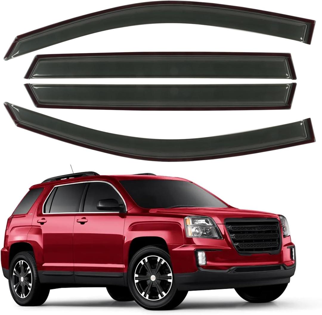 4PCS in Channel Rain Guards for 2014-2020 Nissan Rogue S SV SL, Durable Window Visors Wind Deflectors, Vent Shades Shield, 2014 2015 2016 2017 2018 2019 2020