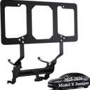 Front License Plate Holder for Tesla Model Y Juniper 2025-2026, No Block Camera Visibility, No Drill No Adhesives License Plate Frame Bracket Mounting Kit with Anti-Theft Feature Accessories