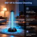 UV Light Sanitizer, 40W Metal Ultraviolet Sanitizer with Ozone, Ultraviolet Light with 3 Speed Timings, Home Disinfection Device, Dust Mites Remover for Room, Kitchen, Hotel, Office