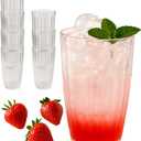 Kate Aspen Clear Ribbed Acrylic Glasses Drinkware Set of 8, 21 oz, Plastic Tumblers, Tumblers & Water Glasses, BPA-Free Plastic Cups Reusable for Cocktails, Pool Parties & Outdoor Entertaining