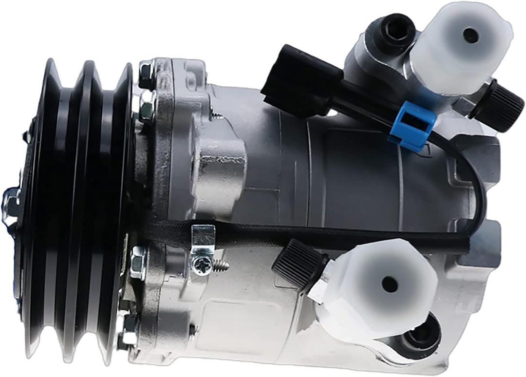 FridayParts A/C Compressor 6733655 Compatible for Bobcat Skidsteer Loader T180 T190 T200 T250 T300 T320 Replacement
