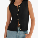 Yousify Womens Sweater Vest 2025 Summer Trendy Sleeveless Knit Button Down Tank Tops Casual Cardigan
Size -S