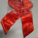 Gejoy Christmas Tree Topper Bow 22 x 16.5 Inch Large Red Velvet Christmas Bow Farmhouse Giant Xmas Tree Topper Decoration for Xmas Home Party Backdrop Wedding Wreath Front Door Window Staircase