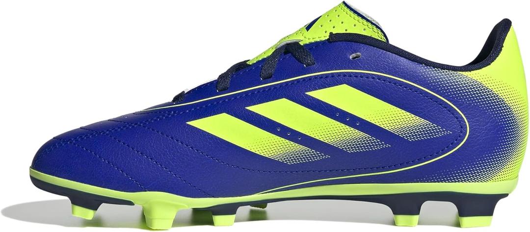 adidas Unisex-Kids Goletto IX Firm Ground/ Multi Ground Soccer, Lucid Blue/ Lucid Lemon/ Dark Blue, 9