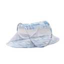 Baby Crib Net Breathable Baby Crib Tent with Zipper Closure Foldable Storage Cotton Polyester Mesh (Blue)