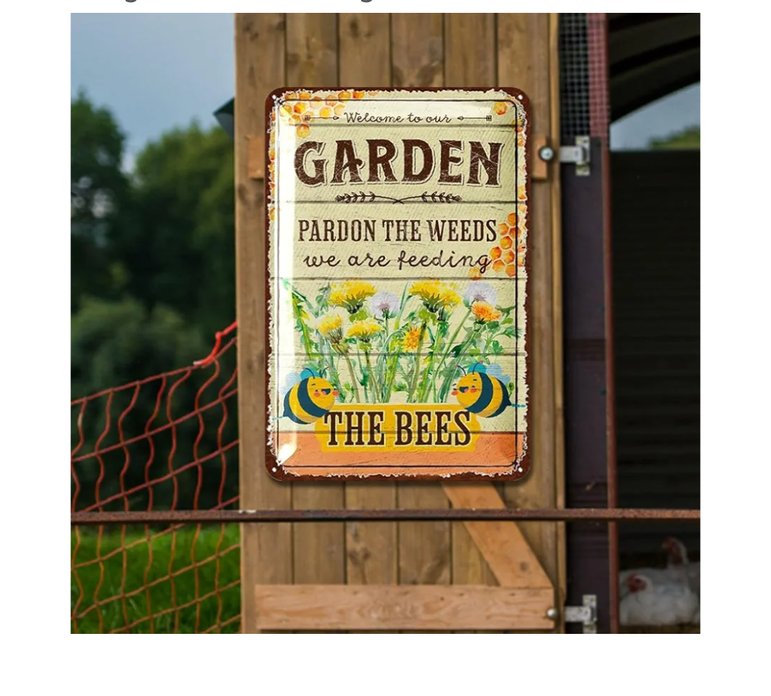 LANOLU Vintage Tin Signs  BEES Farmhouse Metal Sign, Funny Outdoor Decorative Plaque for Porch Patio, 12x8, Set of 2 LANOLU Vintage Tin Signs  BEES Farmhouse Metal Sign, Funny Outdoor Decorative Plaque for Porch Patio, 12x8, Set of 2
