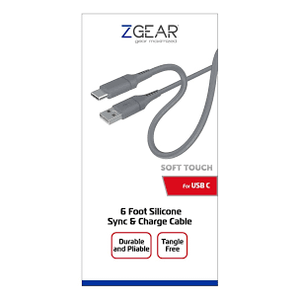 6 Foot Silicone Rubber Sync & Charge Cable