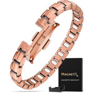 MagnetRX Magnetic Copper Bracelets for Women - EllipseMAX 5X Strength 5,000 Gauss Magnets - Designed in USA & Patent Pending - Premium Womens Copper Bracelet with Adjustable Length