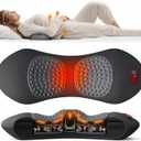 3-in-1 Upgraded Electric Lumbar Support Pillow, Suitable for Chairs, Beds, and Travel. Heated Back Massager for Deep Tissue Massage to Relieve Pain