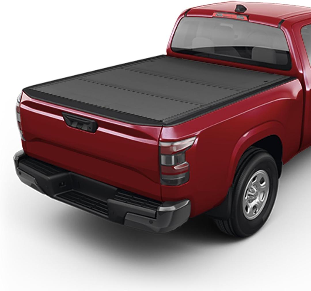 Armordillo Low Profile Hard Tri-Fold for 2022 2023 2024 Nissan Frontier Tonneau Bed Cover Fits 5ft (60") Short Bed | CoveRex TFX Series | 8717806