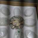 GlowHub Modern Glass Chandelier Gold 20" Crystal Chandelier, Round 3 Tier Pendant Light Fixture with Green Dotted and Pearl Beaded Luxury Design for Dining Room Living Room Bedroom Entryway Foyer