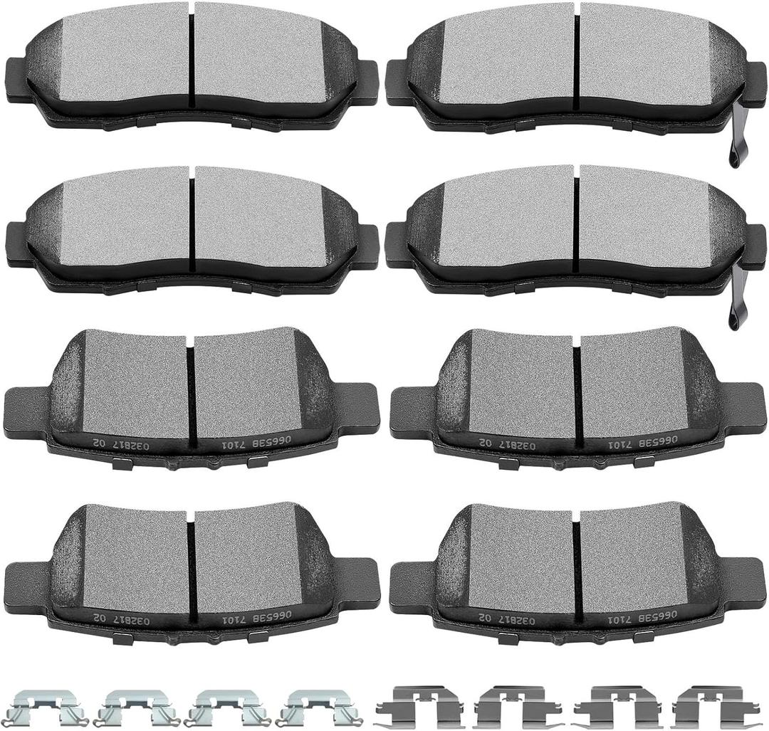 SCITOO Ceramic Brake Pad Front Rear Disc Set fit for 2005 2006 2007 2008 2009 2010 for Honda Odyssey