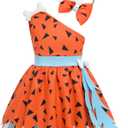 OBEEII Kids Boys Girls Halloween Costume Baby Toddler Cavman Cavegirl Halloween Cosplay Outfit (12-18 Months)