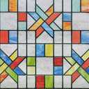 ADD.HERES Window Privacy Film, 3D Stained Glass Window Film, 23.6x35.4in