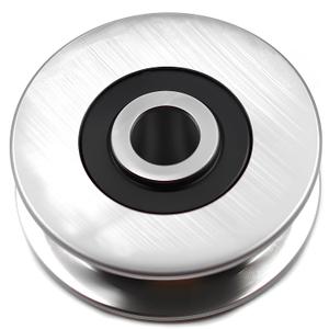 Chiloskit Stainless Steel Deep Groove Ball Bearings Pulley Metal Pulley Wheel Bearings Wheel Wire Rope Pulley for Lifting Guide, 8mm/0.3" Inner Dia Capacity 400kg/800 lbs (50mm/2inch)