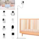 Baby Monitor Floor Stand Holder Mount for Hellobaby HB6550 HB65/HB66/HB248, Nanit Pro & Flex Stand, Momcozy/ANMEATE/iFamily/OKAIDI Baby Camera Monitor, Adjustable Height Flexible Baby Monitors Holder