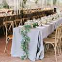 CQURE 18Pack 126Ft Eucalyptus Garland,Artificial Eucalyptus Leaves Table Greenery Garland Wreath Vines for Wedding Party Table Fireplace Bedroom Wall Room Decor