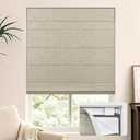LazBlinds No Tools No Drill Cordless Roman Shades for Windows, Blackout Thermal Insulated UV Blocking Window Blinds, Lightweight Fabric Blinds for Indoor Windows, 29" W x 60" H, Blackout - Beige