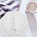 Coitak 3 Tier Cupcake Stand, Plastic Tiered Serving Stand, Dessert Tower Tray for Tea Party, Baby Shower and Wedding (Pure White) (Plastic)