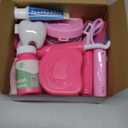 ULOVEME Pink Doctor Kit for Toddlers 3-5 with Costume - Dentist Kit for Kids with Teeth Model /Removable Teeth /Braces /Retainer - Toys for 4 Year Old Girls - Preschool Dramatic Play (Pink)