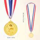 5 x Abaokai 12 Pieces Gold Award Baseball Medals for Kids Sports Games, Party Favors, 2 Inches