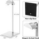 Hacaroa 3 Pack Purse Display Stand Stainless Steel, Adjustable Height Metal Handbag Holder Single Bag Jewelry Display Rack for Closet, Boutique Store, Silver