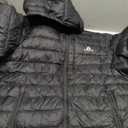 Pioneer Camp Men's Lightweight Packable Puffer Jacket with Hood Warm Puffy Winter Jacket Coat Insulated for Ski Hiking Travel (Black)