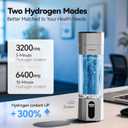 MOVOCA Upgrade Hydrogen Water Bottle, Up to 6400PPB Hydrogen Water Generator -SPE PEM Tech, 7 OZ Food-Grade PC Hydro Water Machine, Health Care Gifts for Husband, Wife, Family, Friends, Travel