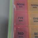 Sukuos Large Weekly Pill Organizer 7 Day (4 Times a Day), Moisture-Resistant Daily Pill Box Medicine Cases for Vitamin/Fish Oil/Supplements - Rainbow Colors