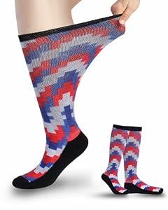 YOKEEP diabetic socks for women & men extra wide, non binding diabetic neuropathy swollen feet socks for women men XL