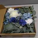 Wedding Flower Swag (Set of 2) for Wedding Welcome Sign Arch Artificial Flower Floral Swag Decor Wedding Ceremony Reception Party Decoration Navy, Dusty Blue and White