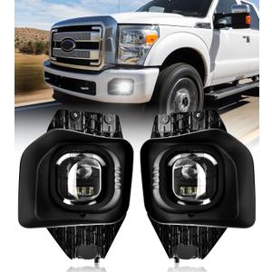 LED Fog Lights for Ford 2011-2016 F250/F350/F450/F550 Super Duty, Bumper Driving LED Fog Lamp Assembly Replacement FogLight Kit, DOT Certified1 Pair