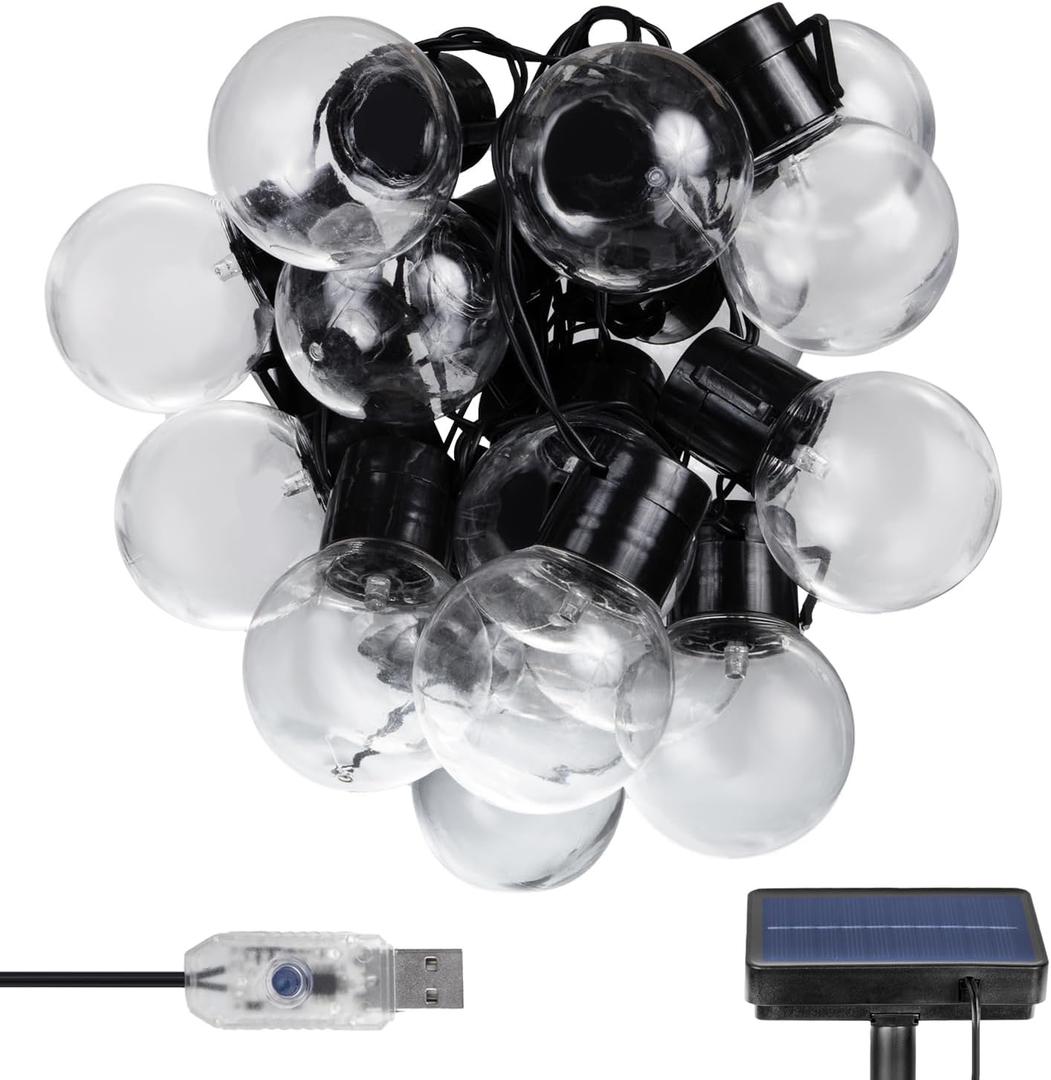 MCE424 2-in-1 Solar Garden LED Garland, IP44, 3W, 10lm, 3000K, 2 * 600 mAh Battery, 5V DC, 7m