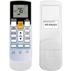 RCECAOSHAN Replacement for Fujitsu Air Conditioner Remote Control Model Number AR-RAH2U Works for ASU18RLF ASU18RLXS ASU24RLF ASU24RLXS ASU30RLX AUU12RLF AUU18RLF AUU9RLF
