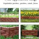 4Pcs Plastic Garden Fence, Flower Bed Edging Borders Landscape Border, 7 inches Tall Bricks for Landscaping for Yard