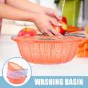 BESPORTBLE 4pcs Plastic Rice Washing Basket and Strainer Set, Multifunctional Colander for Vegetables, Fruits, Pasta, and Dough Preparation