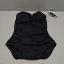 Anne Cole Women's Twist Front Shirred One Piece Swimsuit (6, Black)