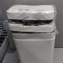 2 Pack 2.7 Gal Bathroom Trash Can with Lid, Automatic Trash Can Small Smart Garbage Can Touchless, Slim Motion Sensor Waterproof Plastic Trash Bins for Bedroom Office Kitchen Toilet (White)