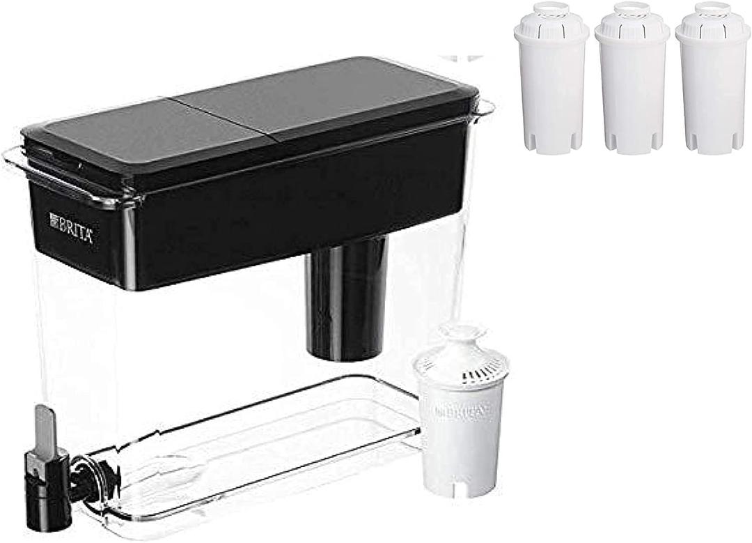BRITA Extra Large 18 Cup UltraMax Dispenser with Filters, Black